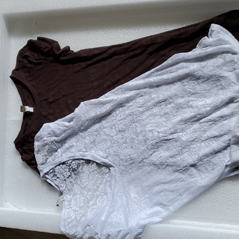 2 BKE womens shirts size L & XL